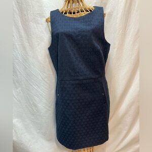 BANANA REPUBLIC BLACK CLASSIC MINI DRESS ZIP UP BACK SLEEVELESS SIZE 14